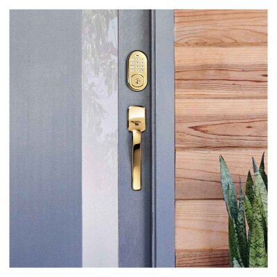 Yale Assure Lock Zigbee Push Button Deadbolt with Cox, Lifetime Brass